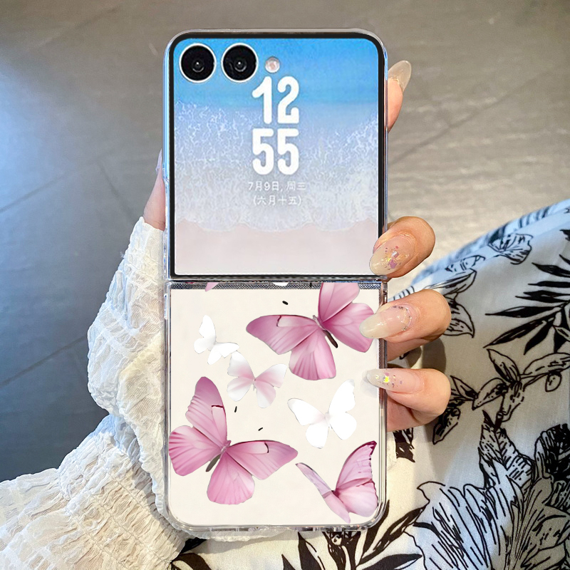 Phone Cases Z Flip 5 - Schattig vlinderpatroon telefoonhoesje voor Samsung Galaxy