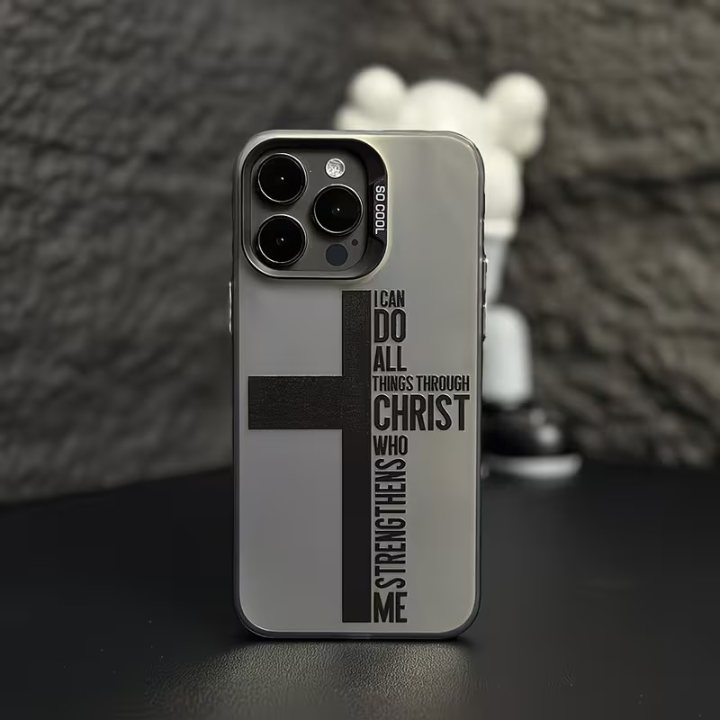 Phone Cases Iphone 14 - Anti-vingerafdruk Cross Bible telefoonhoesje voor iPhone