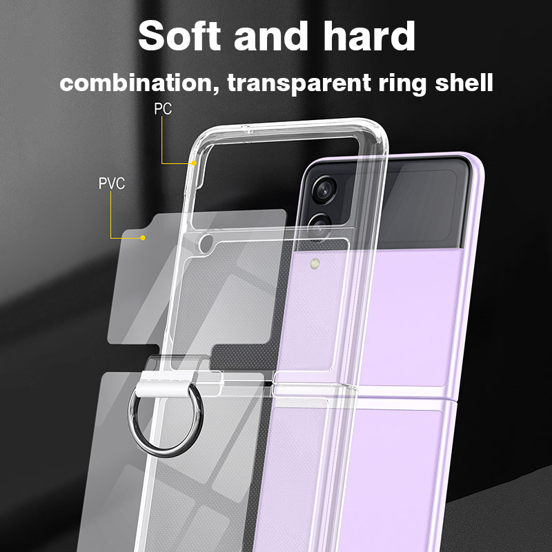 Flip Leather Case - Schokbestendige transparante hoes voor Samsung Galaxy