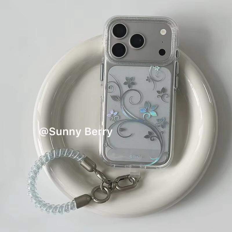 Phone Cases Like Loopy - Modieus eenvoudig bloemenranken Y2K glitter telefoonhoesje