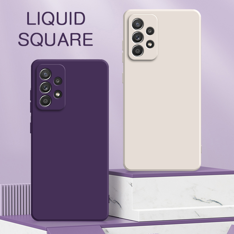 Phone Cases Burga - Originele Vierkante Vloeibare Siliconen Gevallen voor
