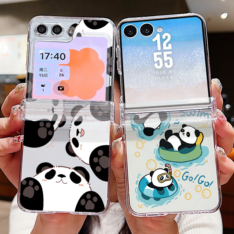 Phone Cases Z Flip 5 - Schattig Panda-patroon telefoonhoesje voor Samsung Galaxy