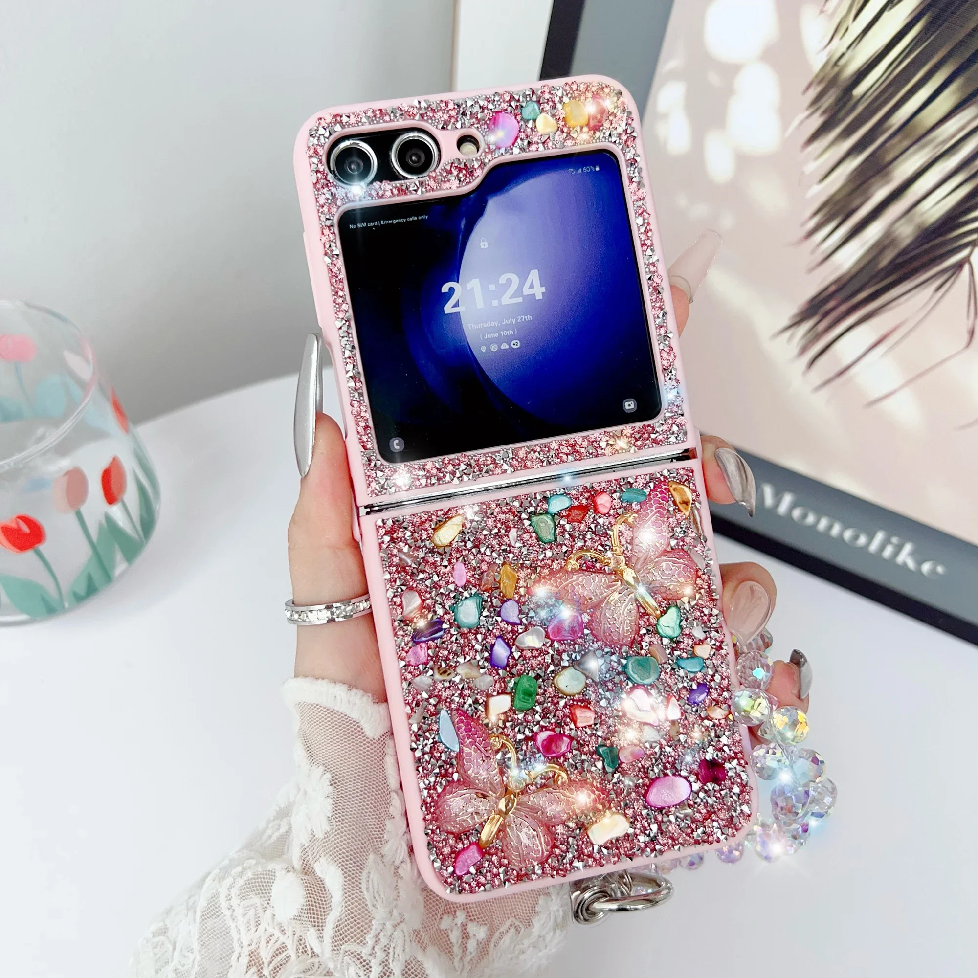 Phone Cases Z Flip 5 - Luxe Glitter Telefoon Case Voor Samsung