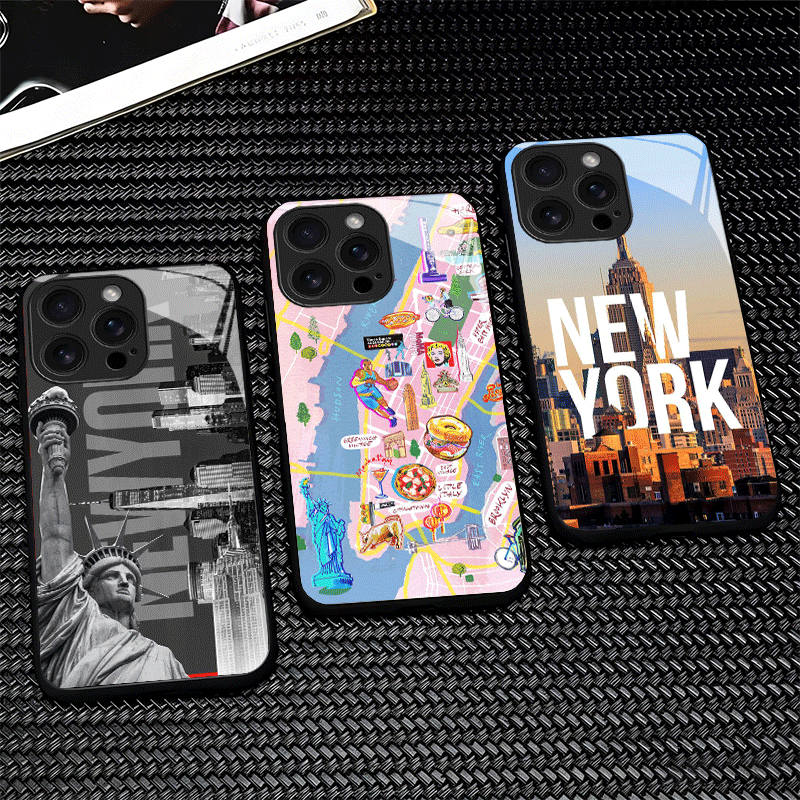 Phone Cases York - NYC New York City Glazen Telefoonhoesje