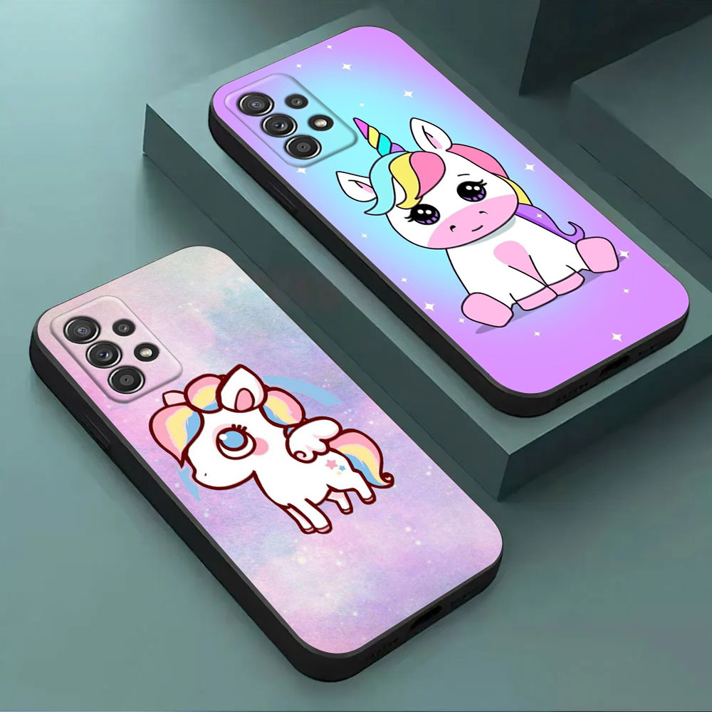 Phone Cases Burga - Schattige Eenhoorn Cartoon Regenboog Telefoonhoes Voor