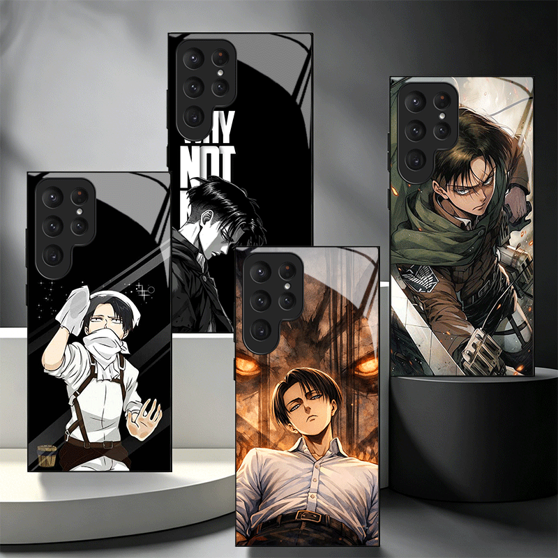 Phone Cases On Shein - A-Attack On T-Titan Levi Glass Telefoonhoesje
