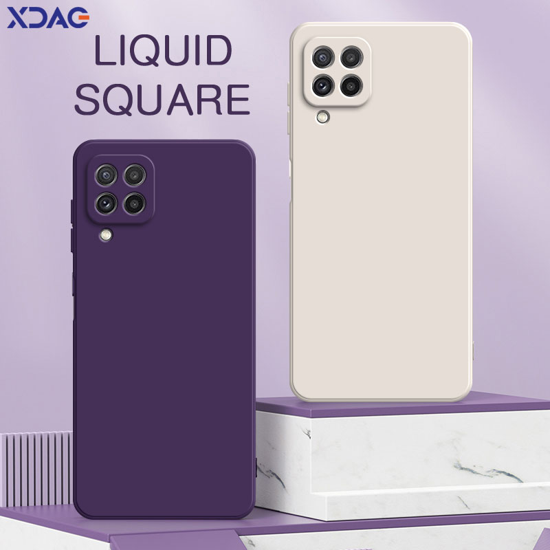 Phone Cases Burga - Vierkante Vloeibare Siliconen Achterkant voor Samsung