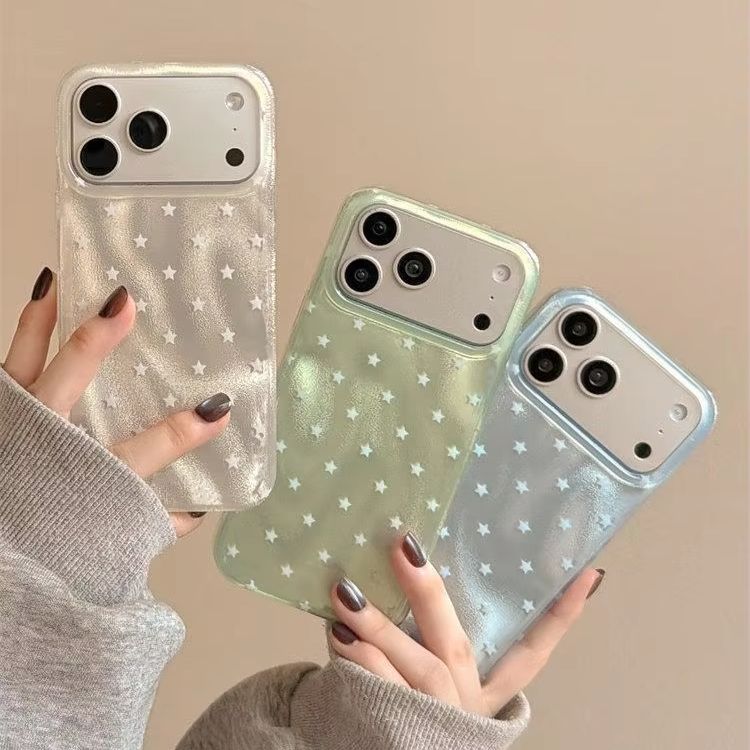 Phone Cases Green - Koreaanse Ins Groene Achtergrond Pentagram Glanzende