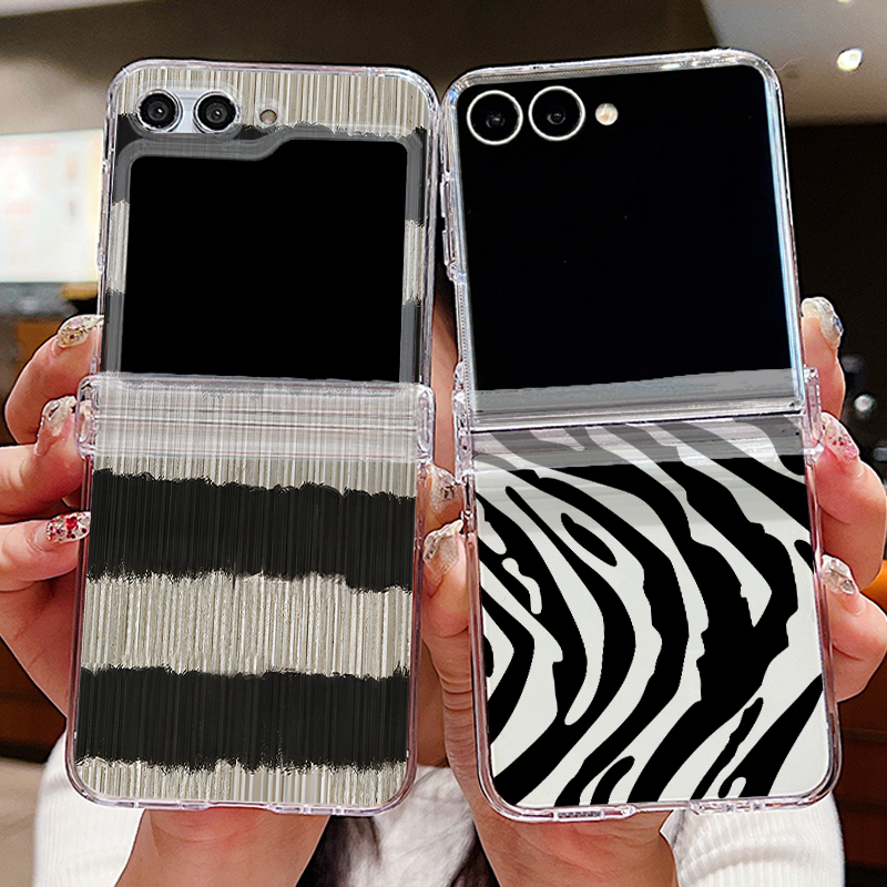 Gestreept patroon transparante - Phone Cases Z Flip 5 recensie en prijs