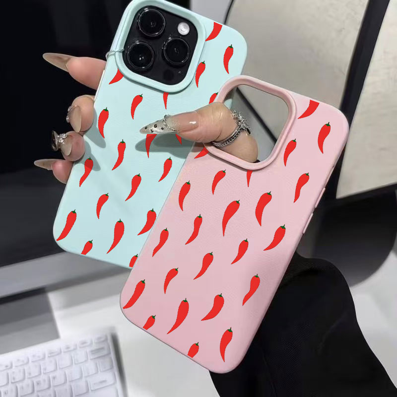 Rode Peper Geprint Telefoonhoe - Phone Cases Red recensie en prijs