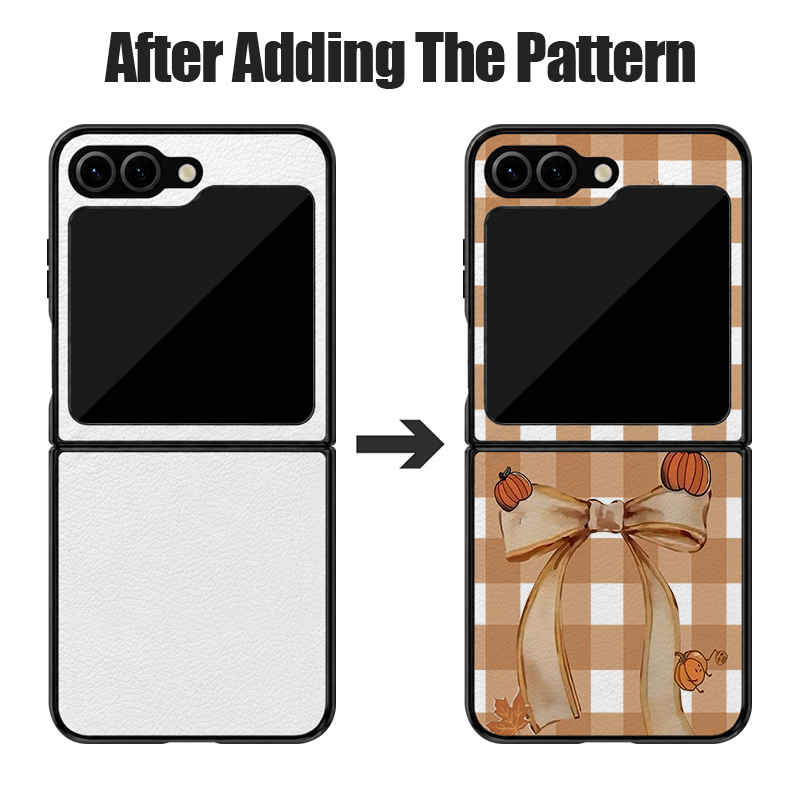 Halloween Pompoenpatroon Leder - Phone Cases Z Flip 5 recensie en prijs