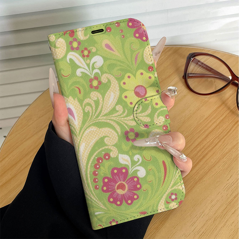 Wild Flower Vine Pattern 2D Fl - Flip Leather Case recensie en prijs