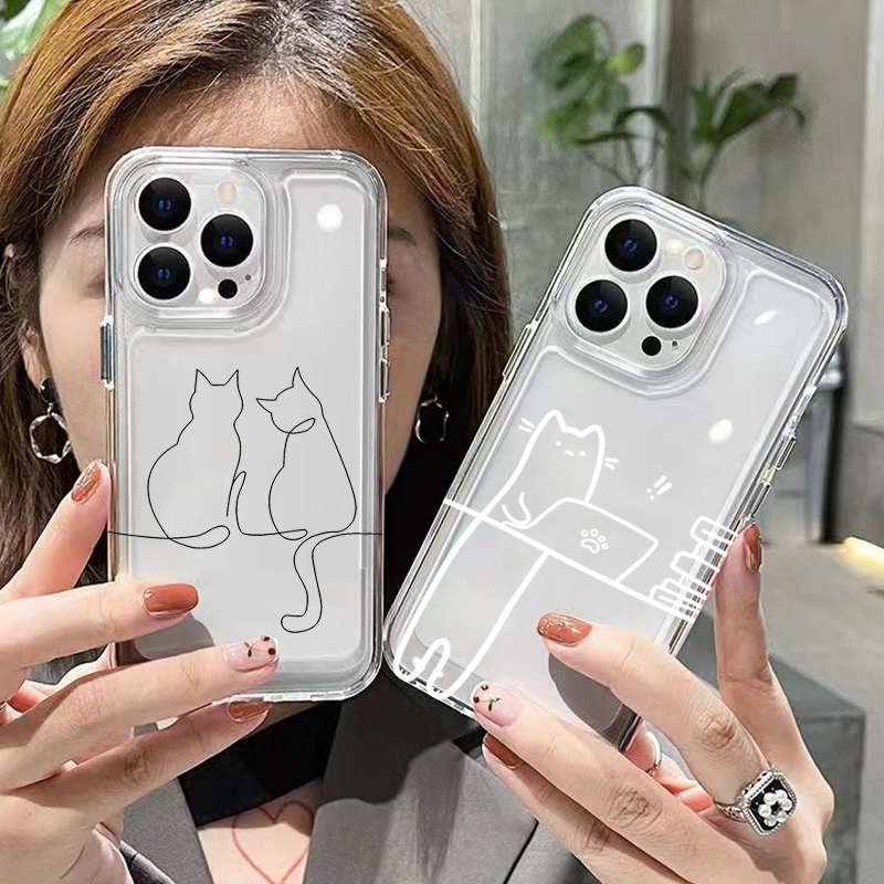 Schattige Line Cat Anti-drop T - Phone Cases Iphone 14 recensie en prijs
