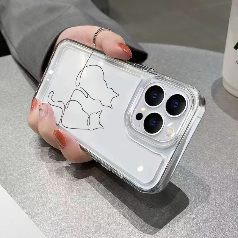 Schattige Line Cat Anti-drop T - Phone Cases Iphone 14 recensie en prijs