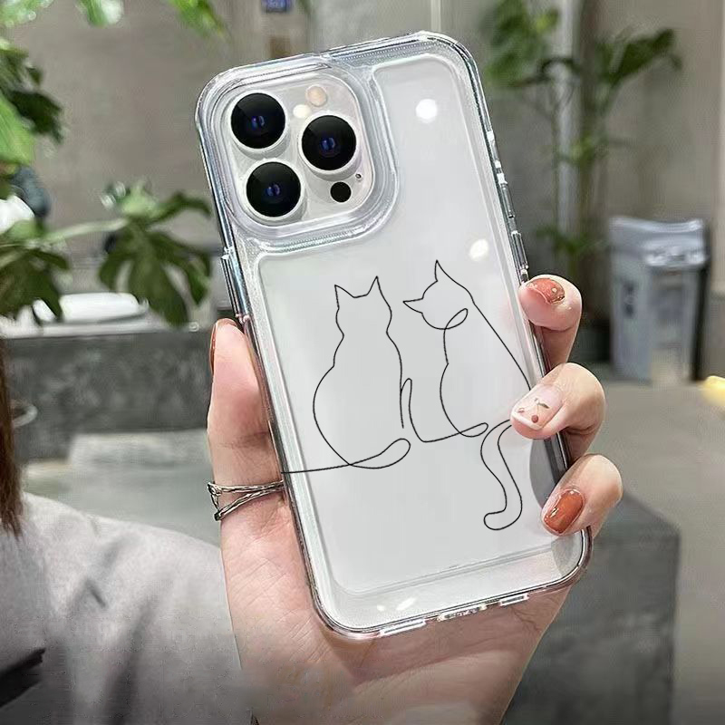 Schattige Line Cat Anti-drop T - Phone Cases Iphone 14 recensie en prijs