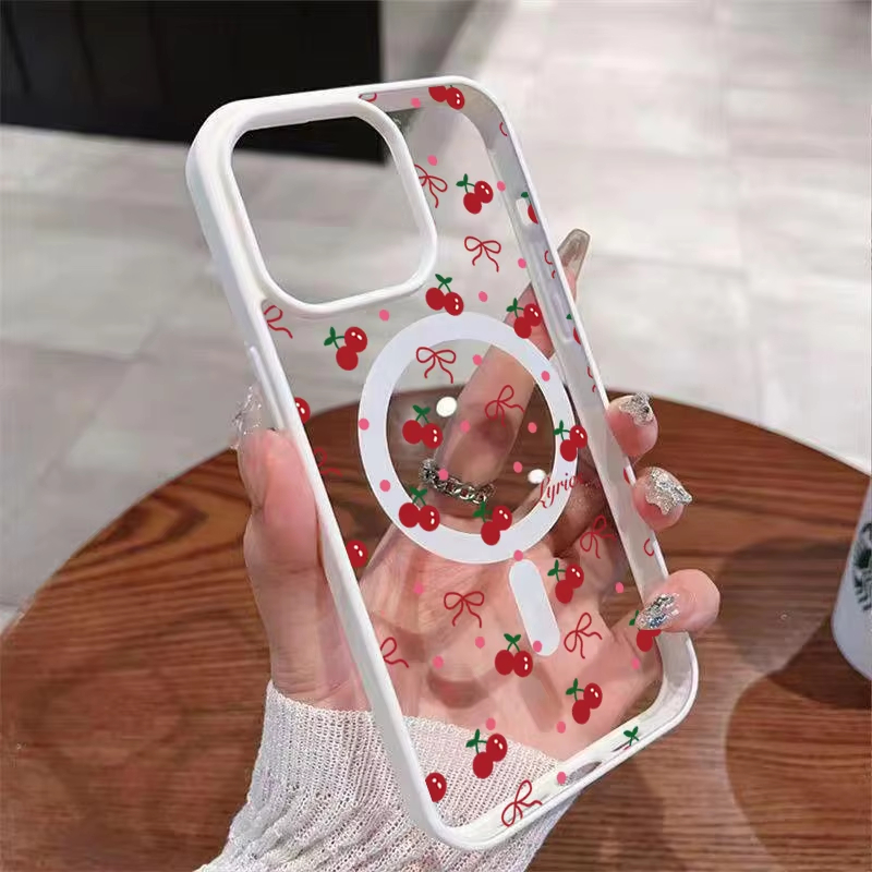 Rode kersenprint magnetische t - Phone Cases Red recensie en prijs