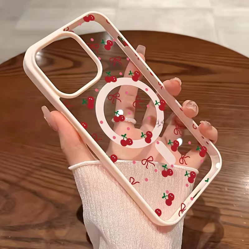 Rode kersenprint magnetische t - Phone Cases Red recensie en prijs