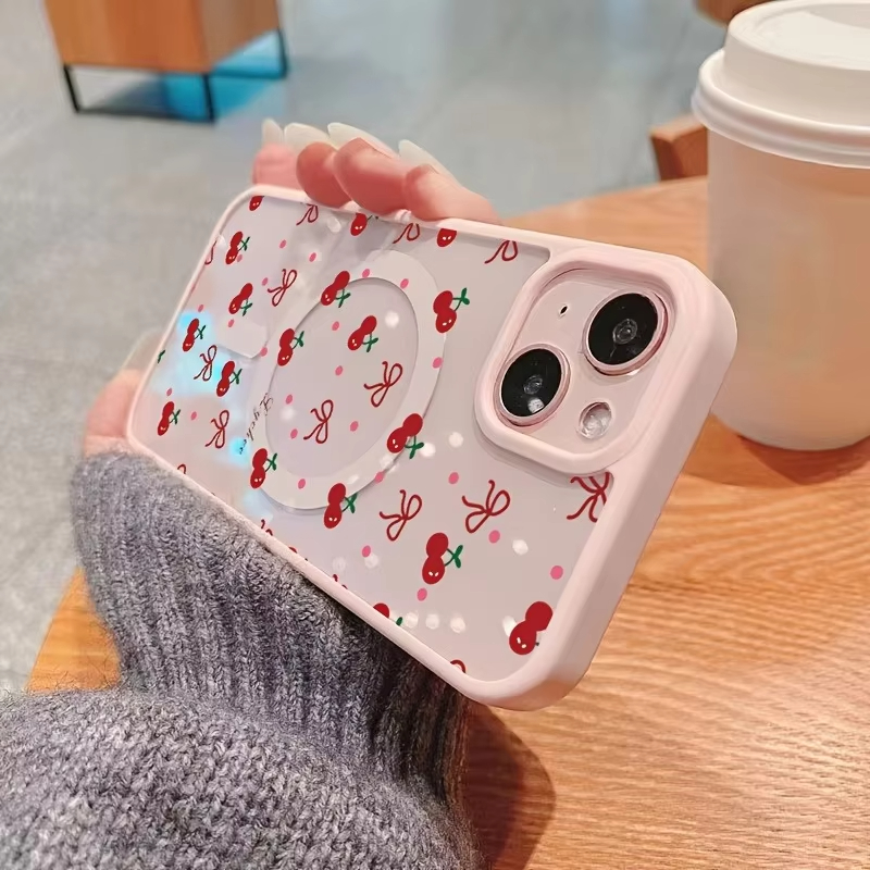 Rode kersenprint magnetische t - Phone Cases Red recensie en prijs