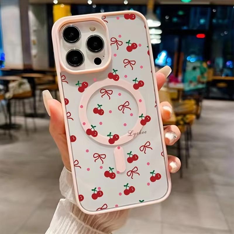 Rode kersenprint magnetische t - Phone Cases Red recensie en prijs