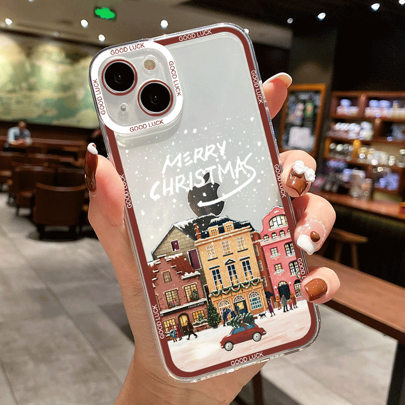 Winter Nieuwjaar Kerst Straat  - Phone Cases Iphone 14 recensie en prijs