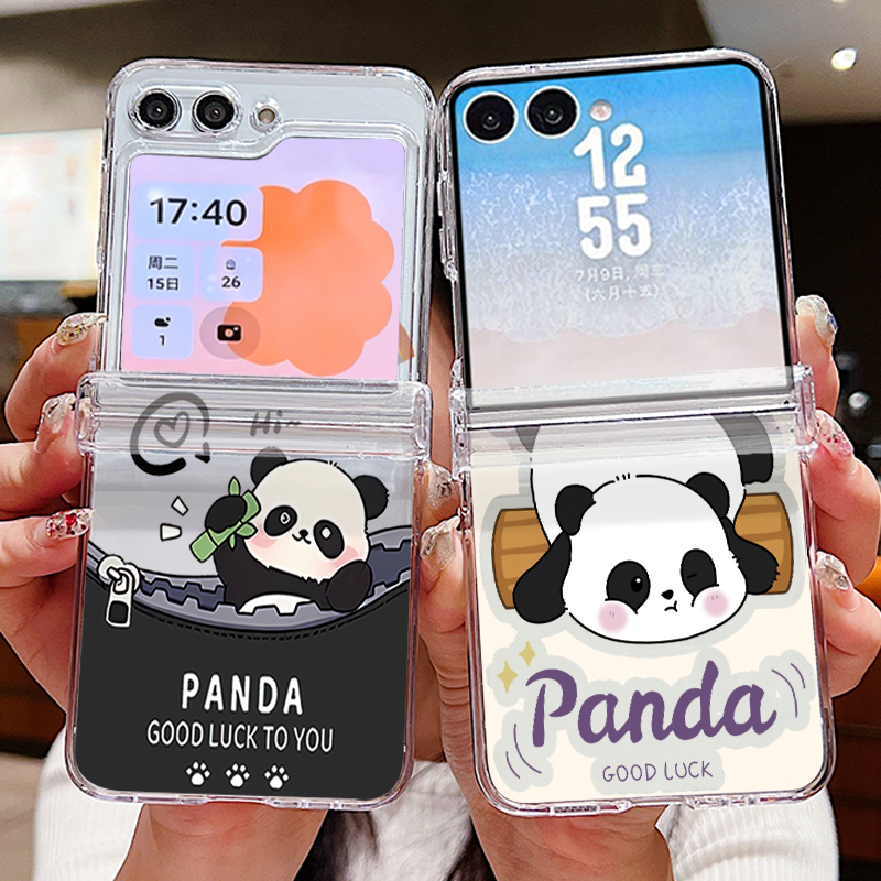 Schattig Panda-patroon telefoo - Phone Cases Z Flip 5 recensie en prijs
