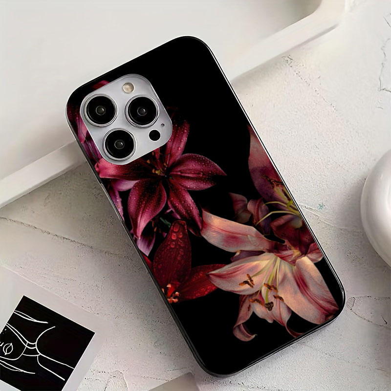 Elegant Rood Lelie Bloem Telef - Phone Cases Aesthetic recensie en prijs