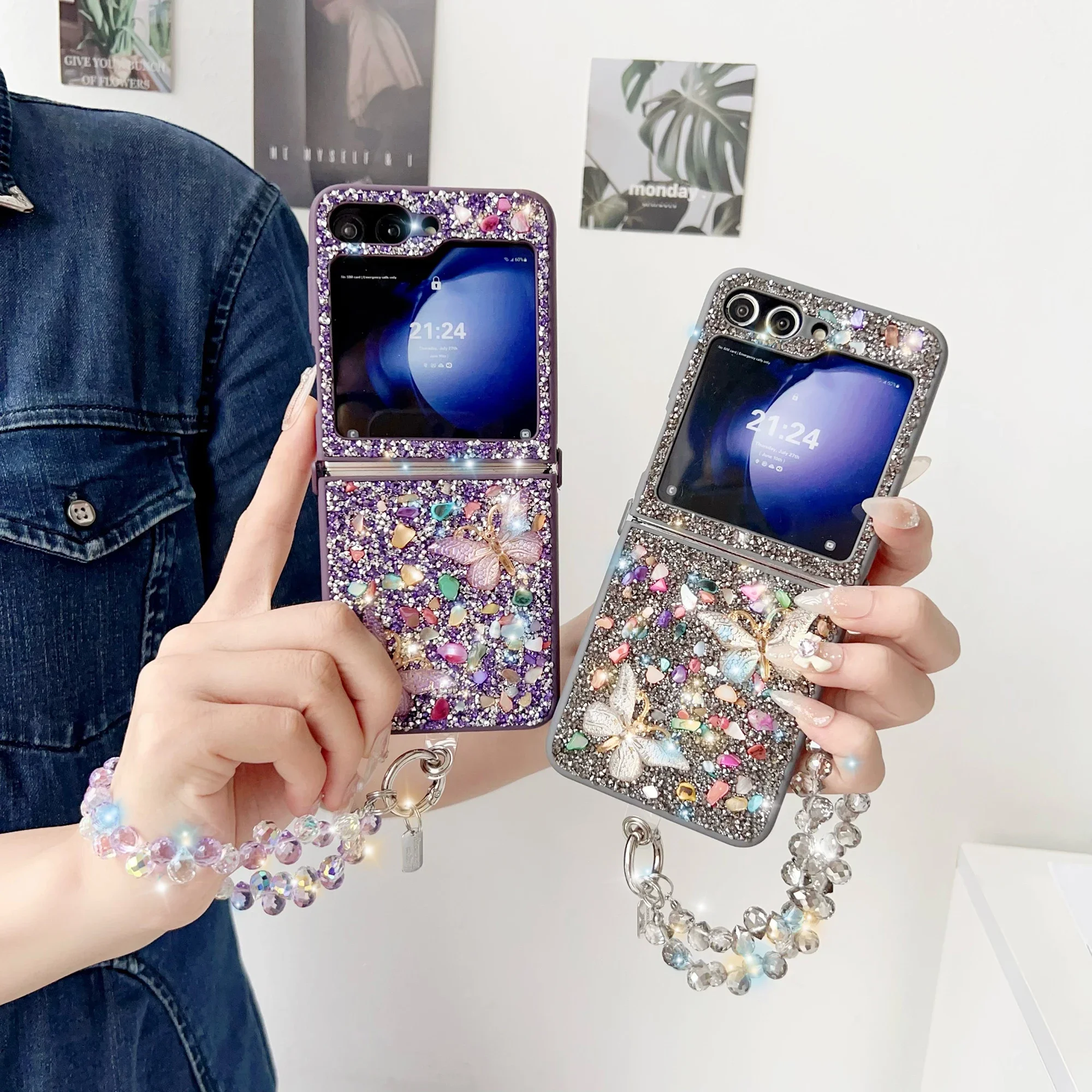 Luxe Glitter Telefoon Case Voo - Phone Cases Z Flip 5 recensie en prijs