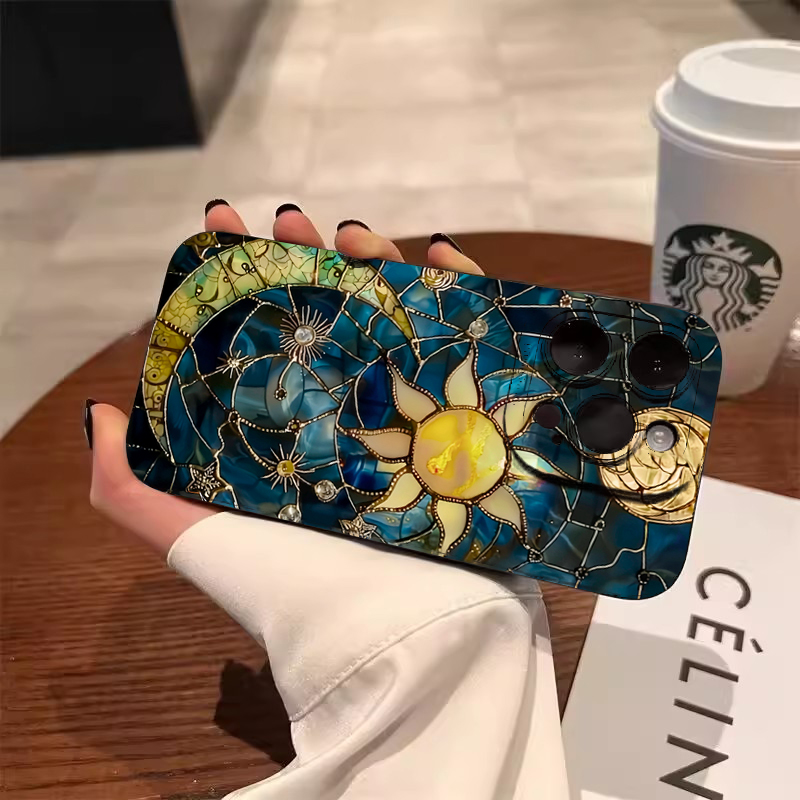 Esthetische zon-maan print tel - Phone Cases Aesthetic recensie en prijs