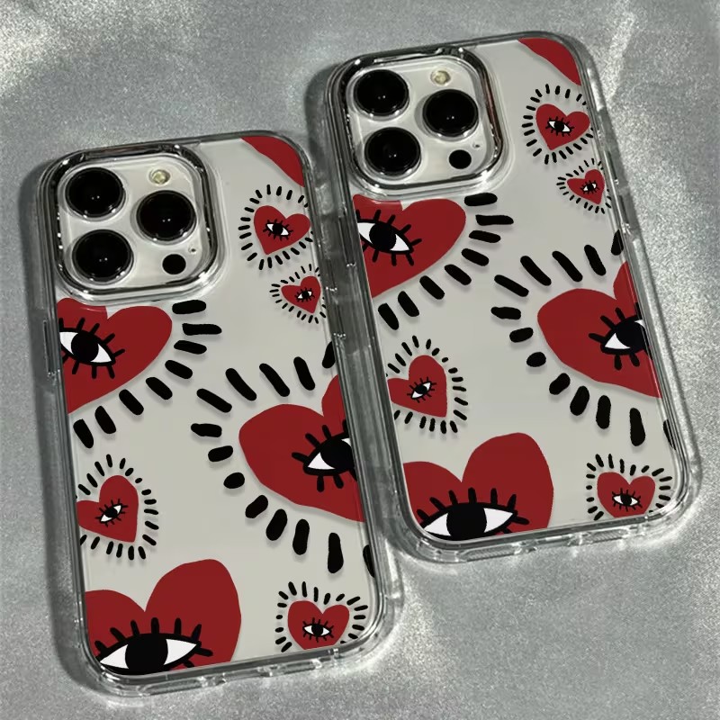 Uniek rood hart oogframe zacht - Phone Cases Red recensie en prijs
