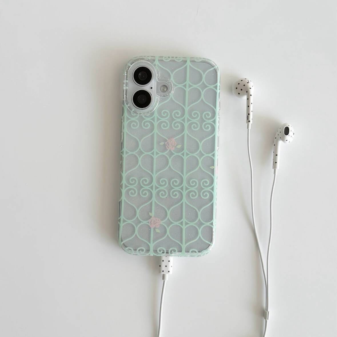 Mintgroene ijzeren raam roze r - Phone Cases Green recensie en prijs