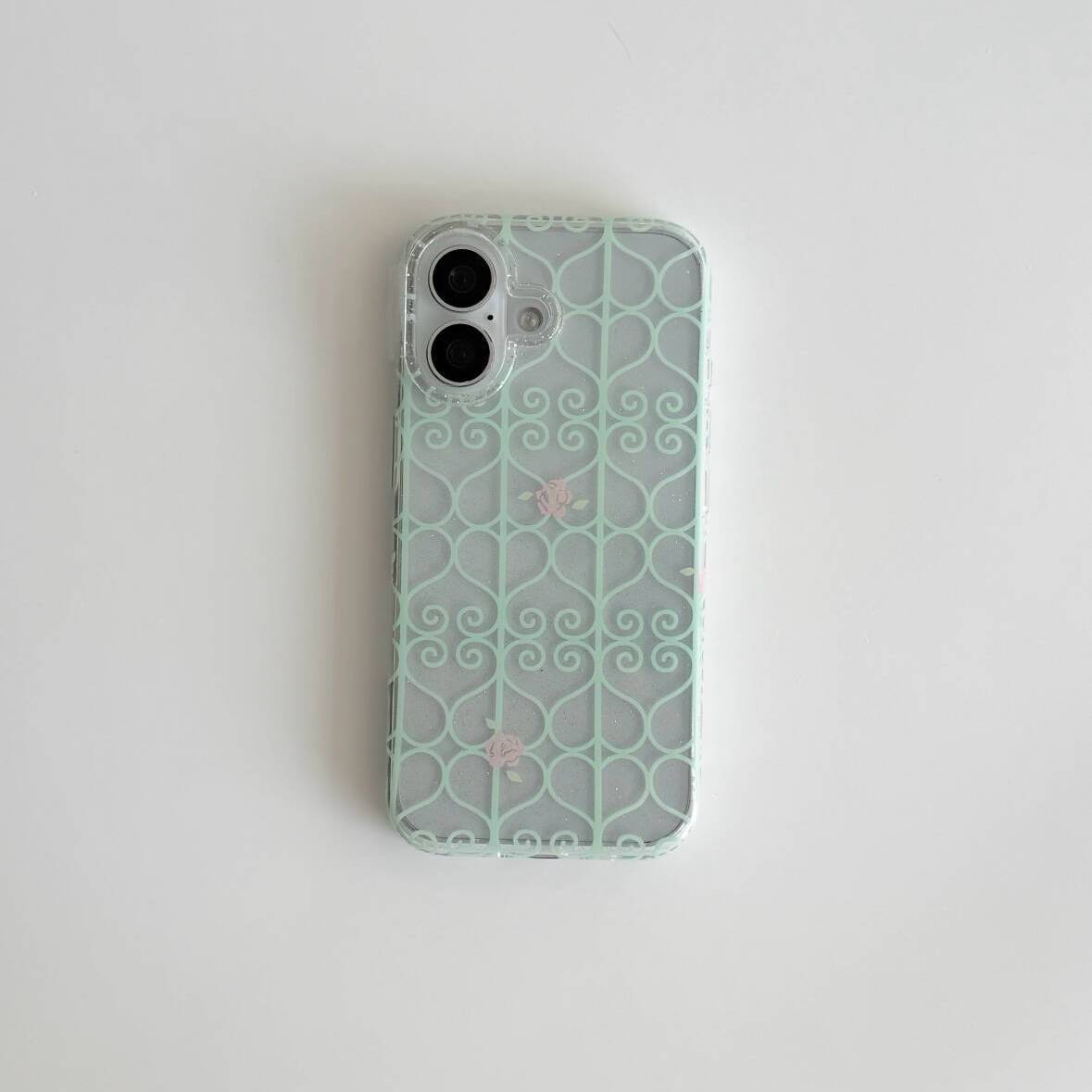Mintgroene ijzeren raam roze r - Phone Cases Green recensie en prijs