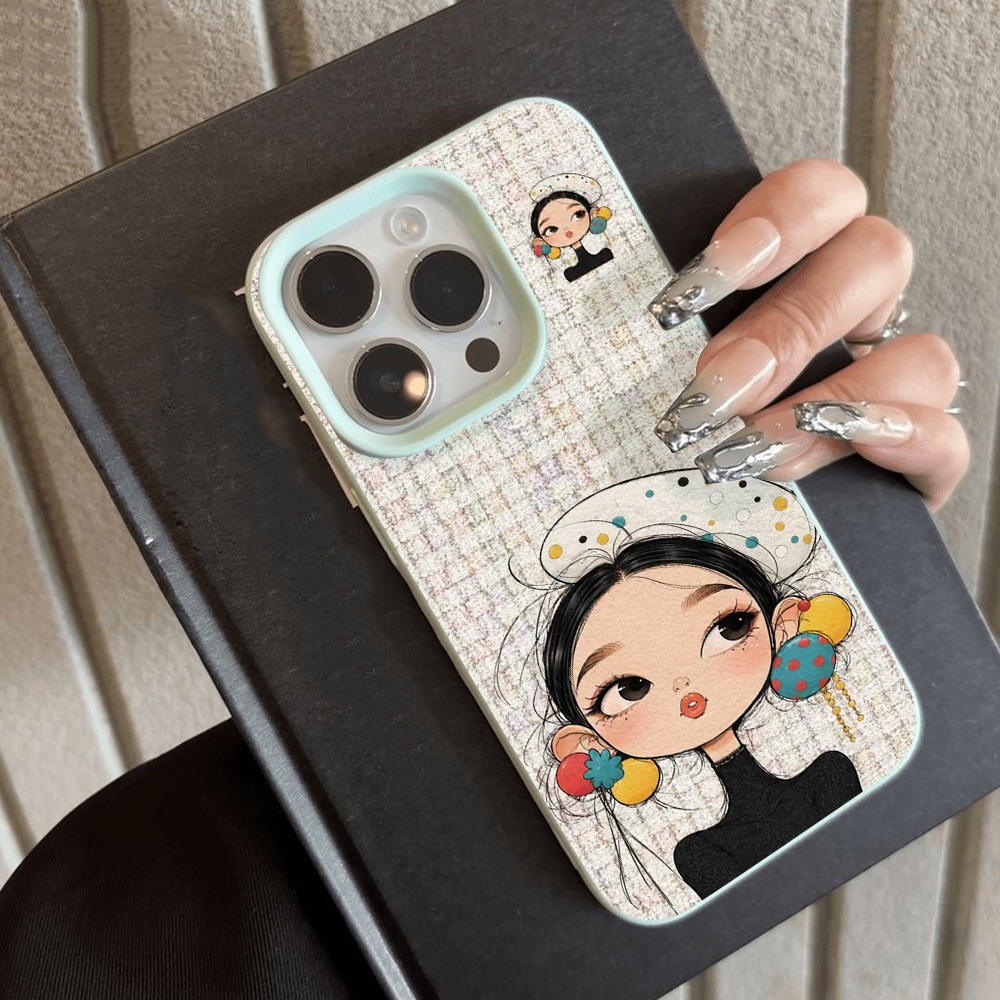 Schattig Cartoon Meisje Ruitje - Phone Cases Aesthetic recensie en prijs