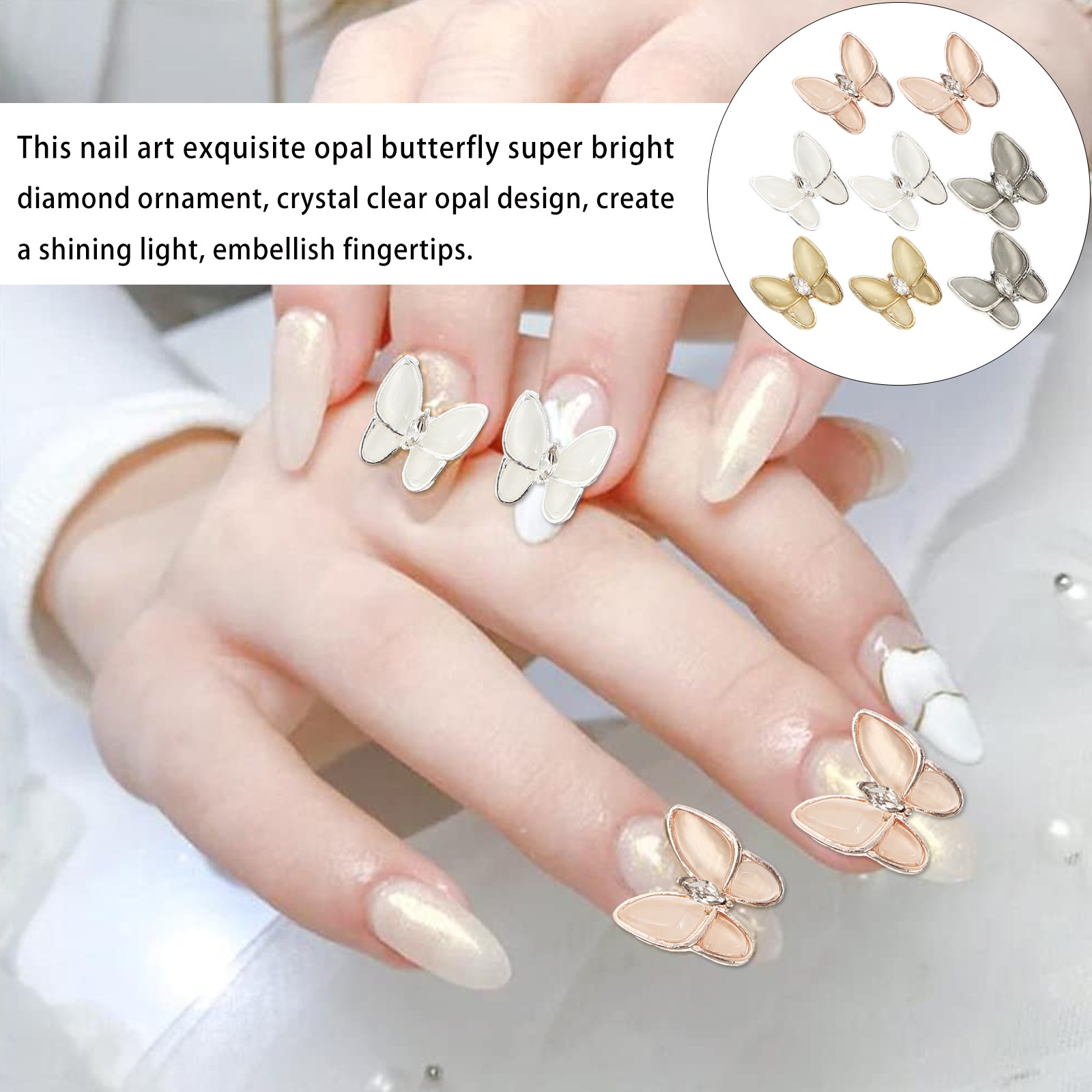 1Set Vlinder Zirkoon Nagelstif - Phone Cases Europe recensie en prijs