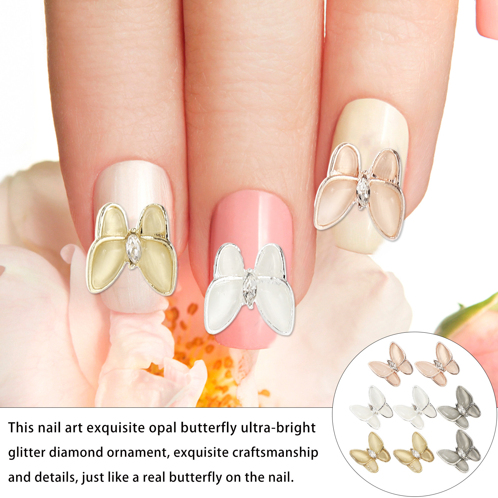 1Set Vlinder Zirkoon Nagelstif - Phone Cases Europe recensie en prijs