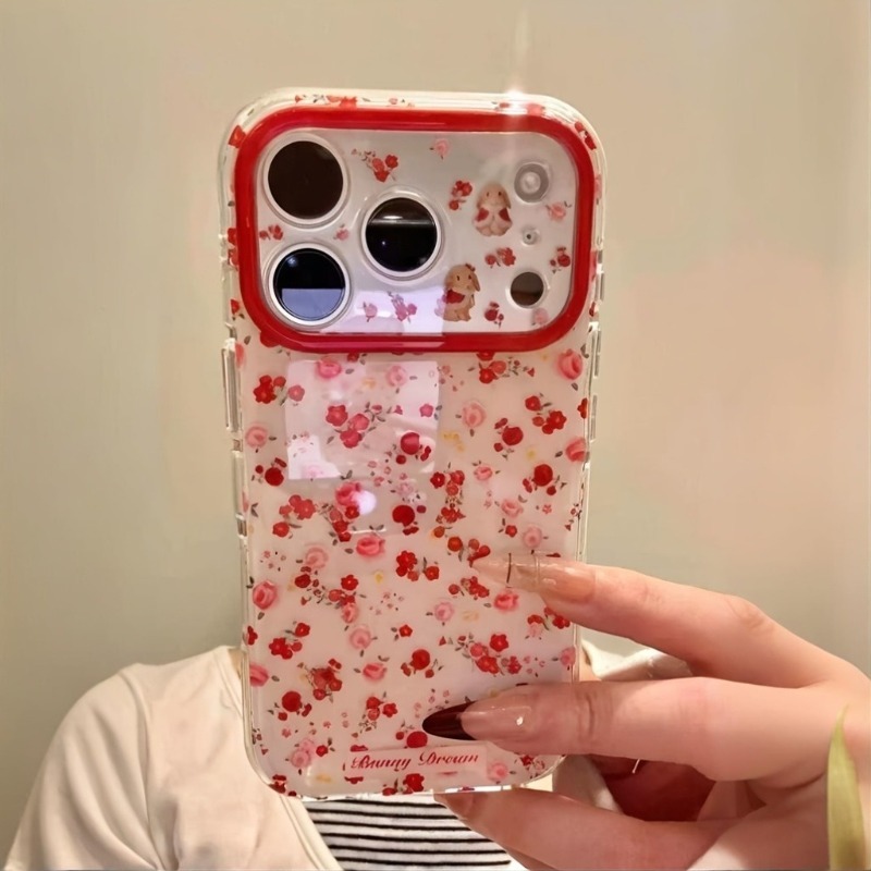 Mooie Cartoon Rode Bloemen Pat - Phone Cases Red recensie en prijs