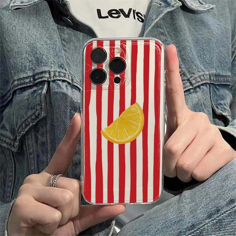 Citroenrood Roze Blauw Streep  - Phone Cases Red recensie en prijs