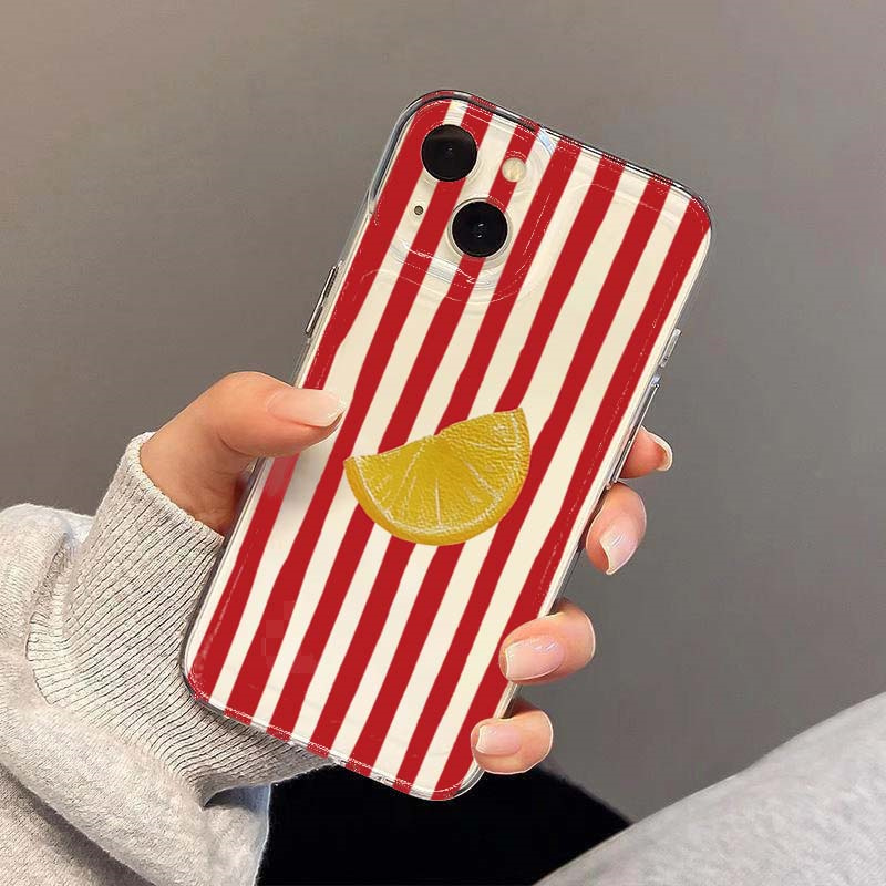 Citroenrood Roze Blauw Streep  - Phone Cases Red recensie en prijs
