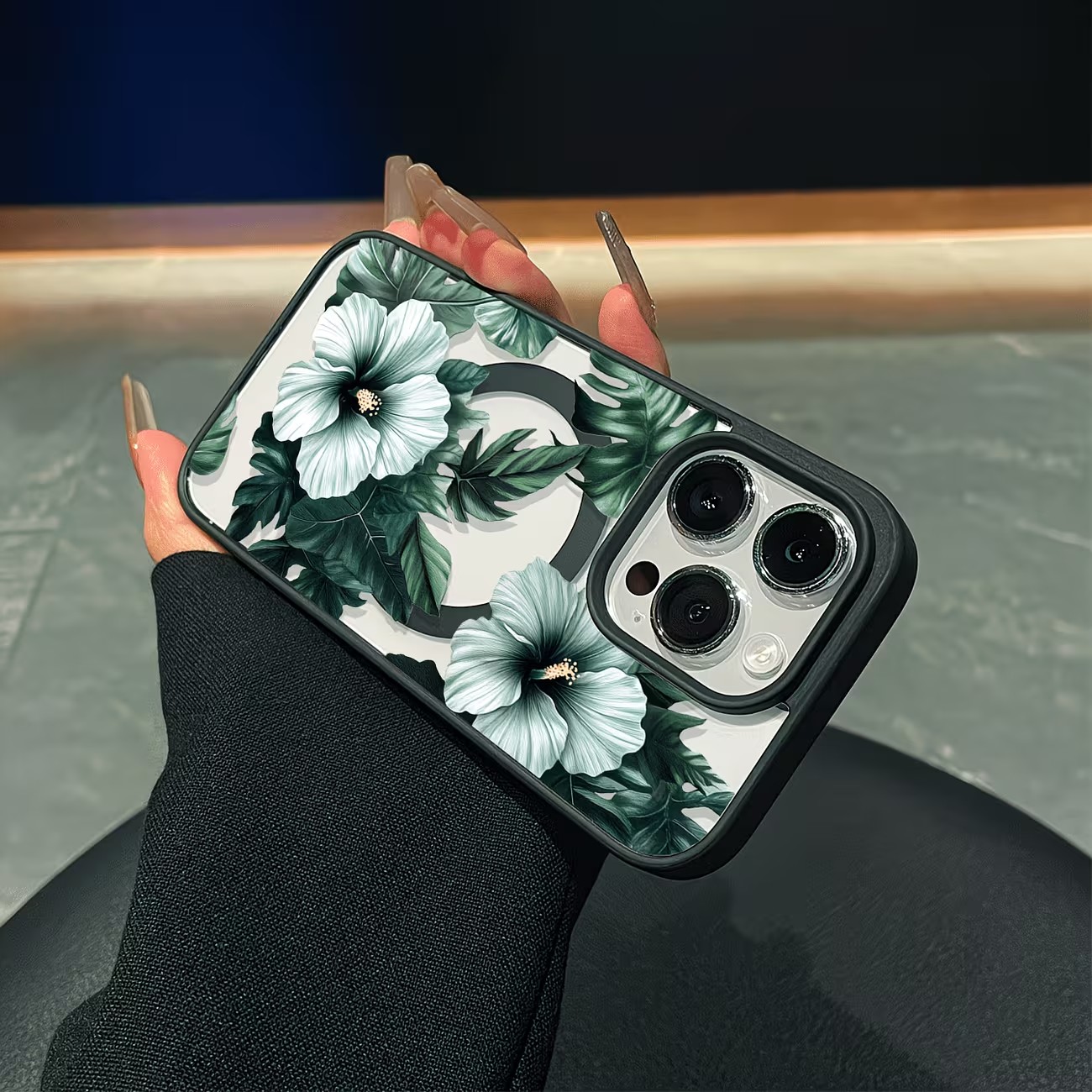 Groene bloemenprint telefoonho - Phone Cases Like Loopy recensie en prijs